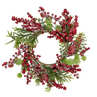 Northlight Frosted Red Berry & Pine Artificial Christmas Wreath