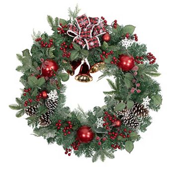 Northlight Red Bells and Mixed Foliage Artificial Christmas Wreath