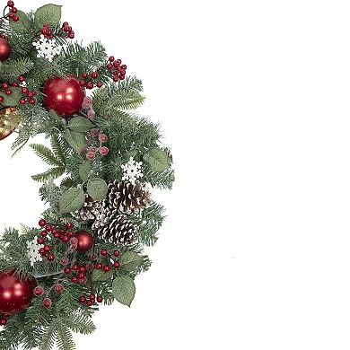 Northlight Red Bells and Mixed Foliage Artificial Christmas Wreath