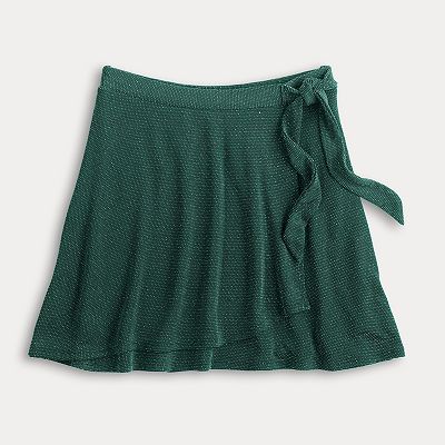 Juniors SO Pull On Wrap Skirt