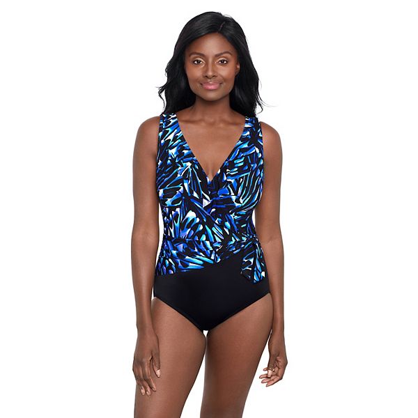 Plus Size Dolfin Ocean Performance Back Colorblock One-Piece