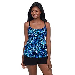 Women's Bal Harbour Tattle Tile V-Neck Shirred Side Mio One-Piece Swimsuit