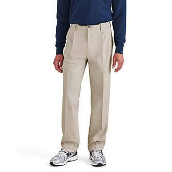 Men's Dockers Signature Iron Free Stain Defender Relaxed-Fit Khaki Pleated Pants
