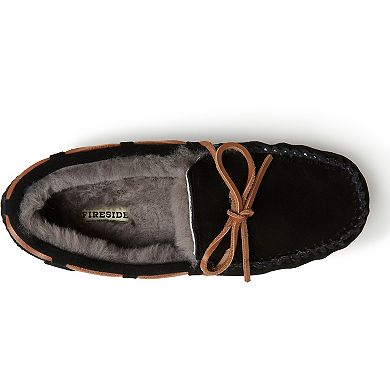 Fireside By Dearfoams Victor Shearling Men's Moccasin Slippers