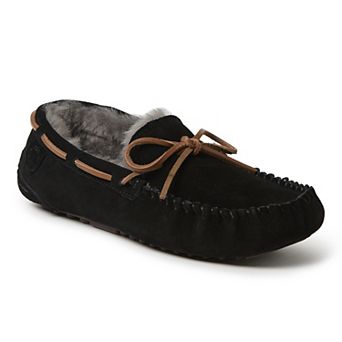 Fireside By Dearfoams Victor Shearling Men's Moccasin Slippers