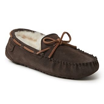 Fireside By Dearfoams Victor Shearling Men's Moccasin Slippers
