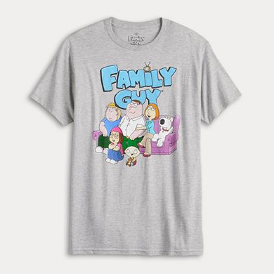 Men's Family Guy Logo and Characters Graphic Tee