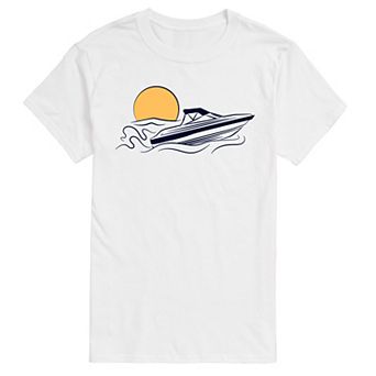 Big & Tall Speed Boat Graphic Tee