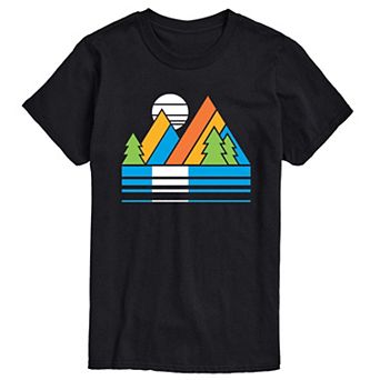 Big & Tall Retro Mountains Sunset Graphic Tee