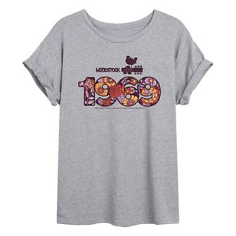 Juniors' Woodstock 1969 Oversized Tee