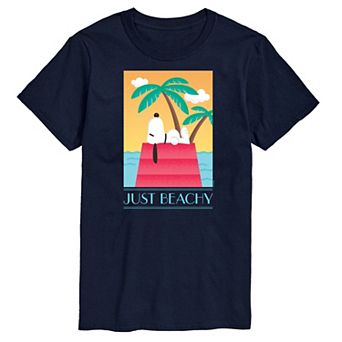 Big & Tall Peanuts Snoopy Sleeping "Just Beachy" Graphic Tee