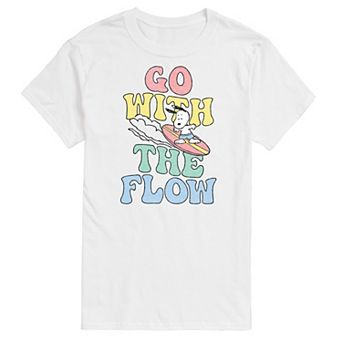 Big & Tall Peanuts Snoopy Surfing "Go With The Flow" Graphic Tee