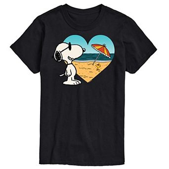 Big & Tall Peanuts Snoopy At Heart Beach Graphic Tee