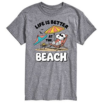 Big & Tall Peanuts Snoopy "Life's Better At The Beach" Graphic Tee