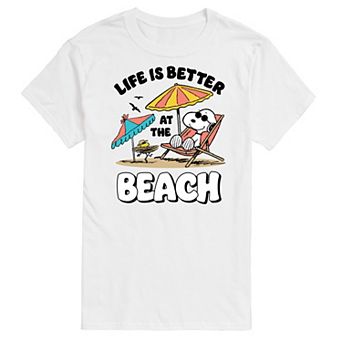 Big & Tall Peanuts Snoopy "Life's Better At The Beach" Graphic Tee