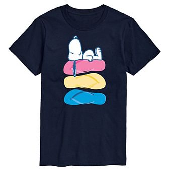 Big & Tall Peanuts Snoopy Laying On Flip Flops Graphic Tee