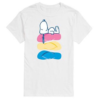 Big & Tall Peanuts Snoopy Laying On Flip Flops Graphic Tee