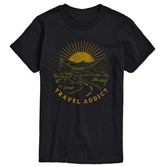 Big & Tall Travel Addict Graphic Tee