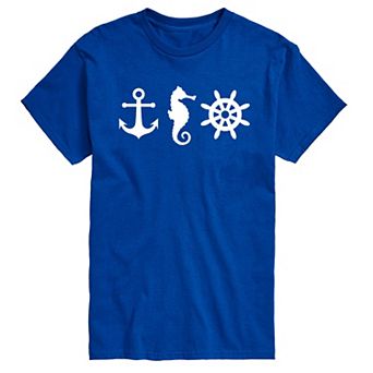 Big & Tall Nautical Symbols Graphic Tee