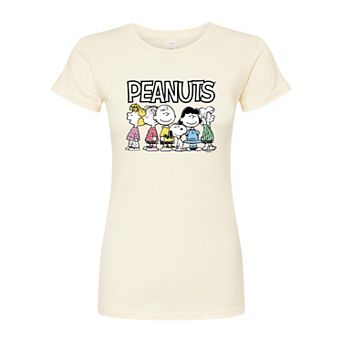 Juniors' Peanuts Crew Fitted Graphic Tee