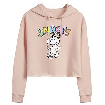 Juniors' Peanuts Snoopy Sketchy Cropped Graphic Hoodie