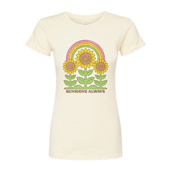 Juniors' Sunshine Always Fitted Graphic Tee
