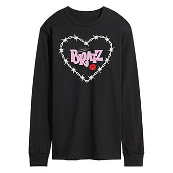 Men's Bratz Barbed Wire Heart Long Sleeve Graphic Tee