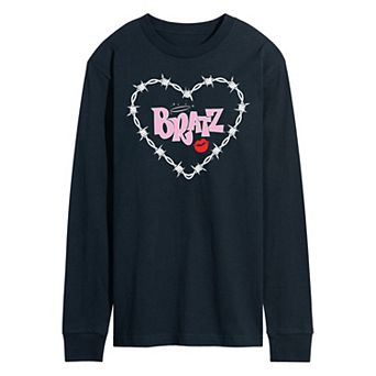 Men's Bratz Barbed Wire Heart Long Sleeve Graphic Tee