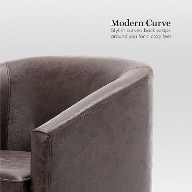 Modern Barrel Swivel Accent Chair