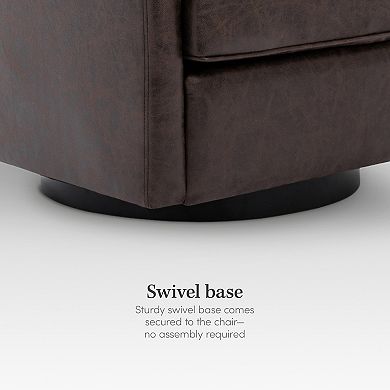 Modern Barrel Swivel Accent Chair