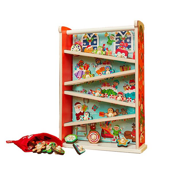 hape-e0388a-kids-wooden-rollercoaster-christmas-advent-calendar-with-24-figures