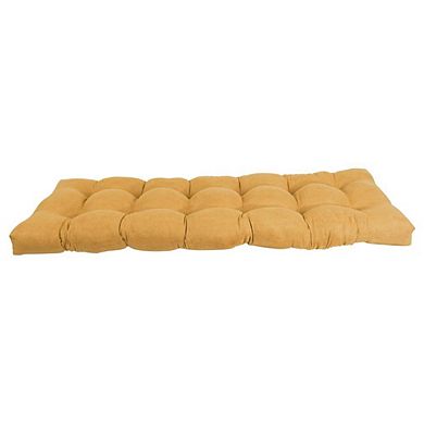Blazing Needles 60-inch by 19-inch Tufted Solid Microsuede Bench Cushion