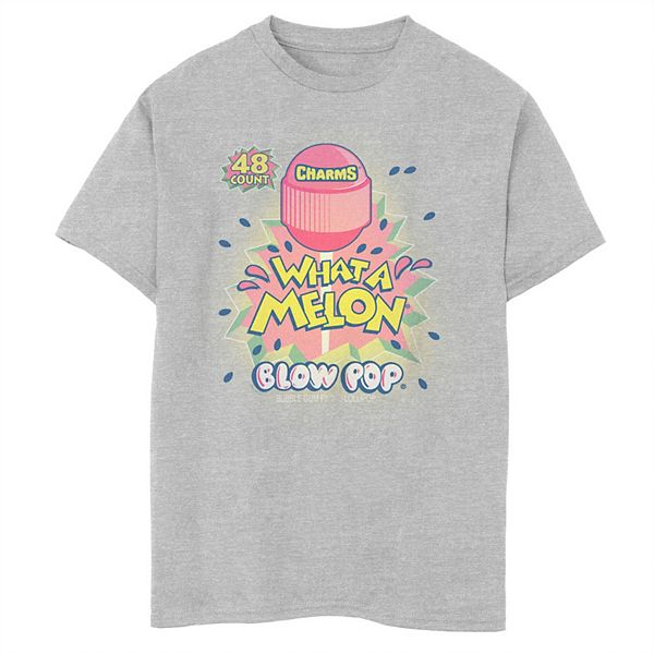 Boys 820 Charms Blow Pop What A Melon 48 Count Lollipop Graphic Tee