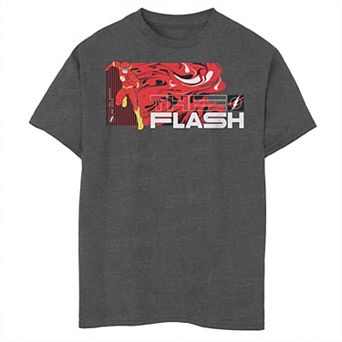 Boys 8-20 DC Comics The Flash Fastest Man Alive Lightning Bolt Logo Oil Spill Graphic Tee