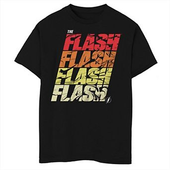 Boys 8-20 DC Comics The Flash Stacked Swirl Lightning Bolt Logo Graphic Tee