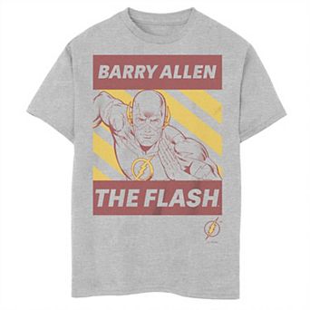 Boys 6-20 DC Comics The Flash Barry Allen Box Lightning Bolt Logo Graphic Tee