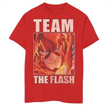 Boys 8-20 DC Comics The Flash Team Lightning Bolts Box Graphic Tee