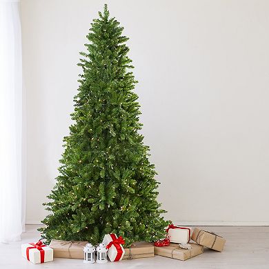 Northlight 9-ft. Pre-Lit Clear Lights Everett Pine Slim Artificial Christmas Tree