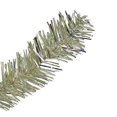 Northlight 9-ft. Pre-Lit Clear Lights Metallic Sheer Champagne Artificial Tinsel Christmas Tree
