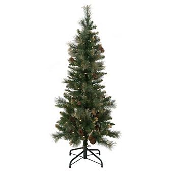 Northlight 4.5-ft. Pre-Lit Clear Lights Yorkshire Pine Pencil Artificial Christmas Tree