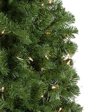 Northlight 7.5' Pre-Lit Hazelton Spruce Pencil Artificial Christmas Tree - Clear Lights