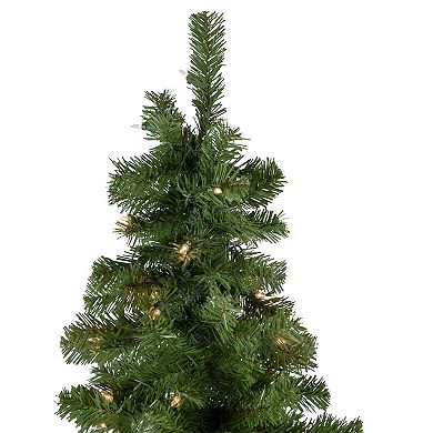 Northlight 7.5' Pre-Lit Hazelton Spruce Pencil Artificial Christmas Tree - Clear Lights