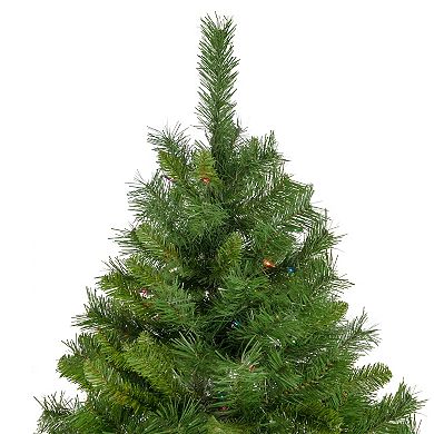 Northlight 7.5' Pre-Lit Chatham Pine Artificial Christmas Tree - Multi-Color Lights