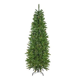 Northlight 6.5' Pre-Lit Pencil River Fir Artificial Christmas Tree - Multicolor Lights