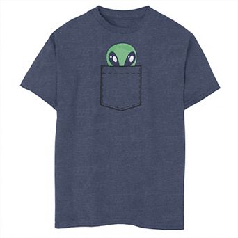 Boys 6-20 Alien Head Out Pocket Graphic Tee