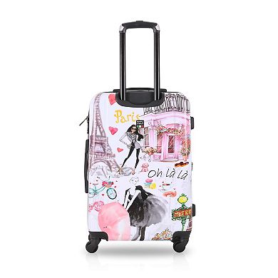 TUCCI Italy Paris Love Art 3-Piece Hardside Spinner Luggage Set