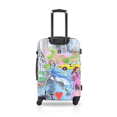 TUCCI Italy New York Love 3-Piece Hardside Spinner Luggage Set