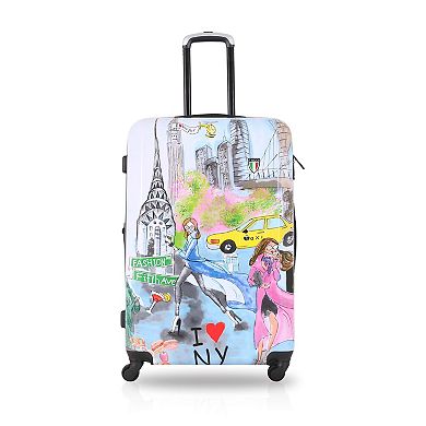 TUCCI Italy New York Love 3-Piece Hardside Spinner Luggage Set