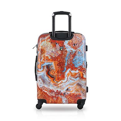 TUCCI Italy Turkish Marble Art 3-Piece Spinner Suitcase Set