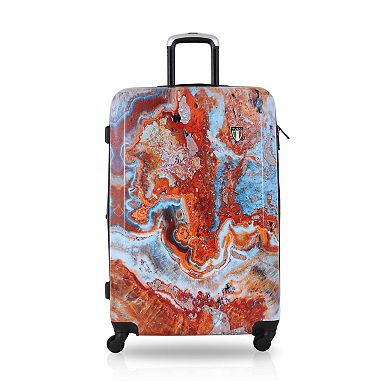 TUCCI Italy Turkish Marble Art 3-Piece Spinner Suitcase Set
